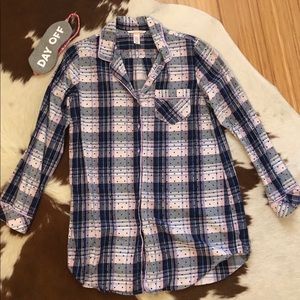 Victoria’s Secret flannel sleep shirt tunic